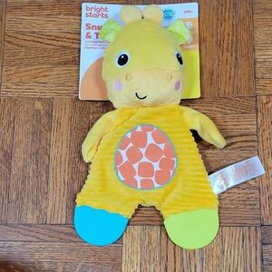 2 for $10 Bright Stars: Yellow and Blue Snuggle And Teethe Giraffe Toy NWT